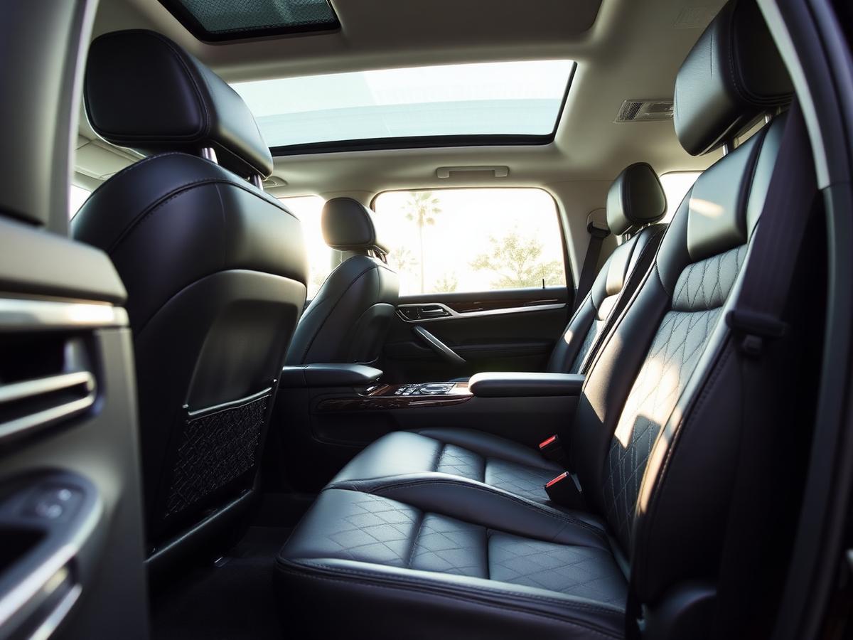 Spotless luxury SUV interior after a deep clean
